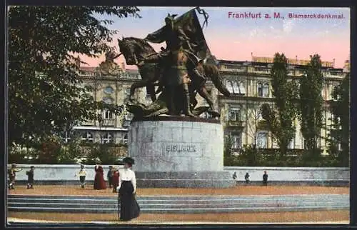 AK Frankfurt a. M., Bismarckdenkmal