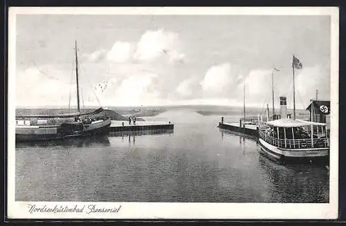 AK Bensersiel, Schiffe im Hafen