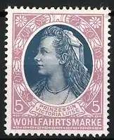 Reklamemarke Prinzessin Victoria Luise von Preussen, Wohlfahrtsmarke mit Portrait