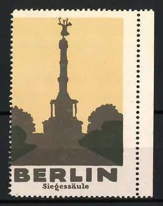 Reklamemarke Berlin, Siegessäule, Silhouette der Säule