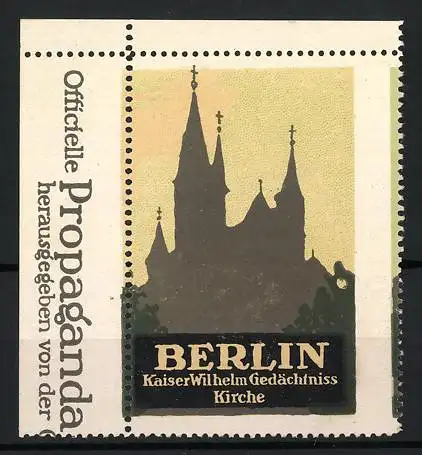 Reklamemarke Berlin, Kaiser Wilhelm Gedächtniskirche, Kirchensilhouette