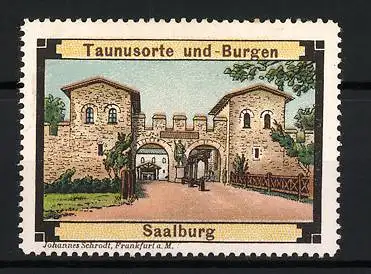 Reklamemarke Saalburg, Taunusorte und Burgen, Festungsanlage