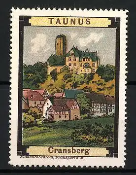 Reklamemarke Taunus, Cransberg, Burgansicht