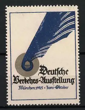 Reklamemarke München, Deutsche Verkehrs-Ausstellung 1925, Feder und Tinte