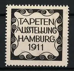 Reklamemarke Hamburg, Tapeten Ausstellung 1911, Verzierungsmuster