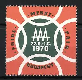 Reklamemarke Budapest, Messe 1970, Kreise und AAA-Logo