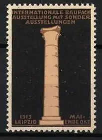 Reklamemarke Leipzig 1913, Internationale Baufachausstellung, Säule