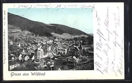 AK Wildbad / Schwarzwald, Blick in die Stadt