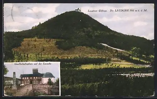 AK Waltersdorf / Lausitz, Bergrestaurant Lausche, Gesellschaftsplatz