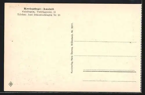 AK Geisingen / Baden, Kreispflege-Anstalt, Anstaltsküche, Tuttlingerstrasse 11