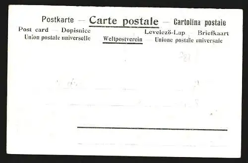 Passepartout-Lithographie Konstanz, Hafenpartie mit Leuchtturm und ausfahrendem Dampfer