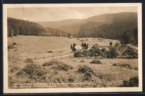 AK Hundsbach / Schwarzwald, Blick auf Wintersportplatz