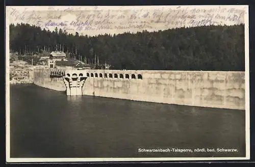 AK Forbach, Blick auf Schwarzenbach-Talsperre