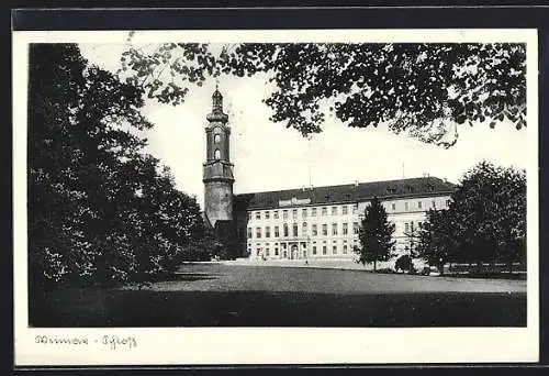 AK Weimar / Thüringen, Schloss mit Vorplatz