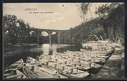 AK Görlitz, Am Viadukt und Kahnstation