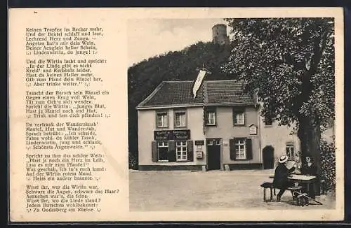 AK Godesberg, Gasthof Godesberg, Gedicht