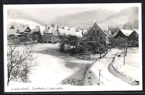 AK Lautenbach / Murgtal, Gasthaus Lautenfels im Winter