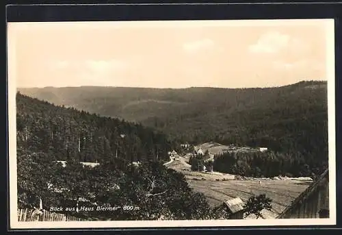 AK Hundsbach / Schwarzwald, Blick aus Haus Biermer