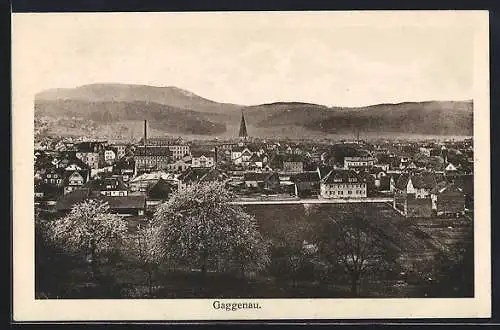 AK Gaggenau, Totalansicht mit Kirche