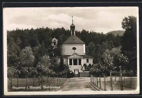 AK Gaggenau i. Murgtal, Eingang zum Waldfriedhof