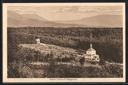 AK Gaggenau, Blick auf neuen Friedhof