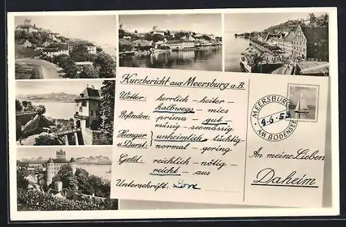 AK Meersburg a. B., Teilansichten am Wasser