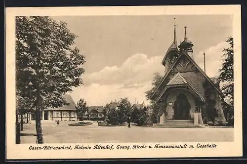 AK Essen-Rüttenscheid, Kolonie Altenhof, Ev. Kirche