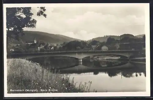 AK Gernsbach, Blick auf die neue Brücke