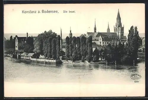 AK Konstanz a. Bodensee, die Insel mit Münster