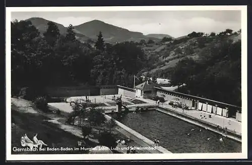 AK Gernsbach, städt. Luft- und Schwimmbad