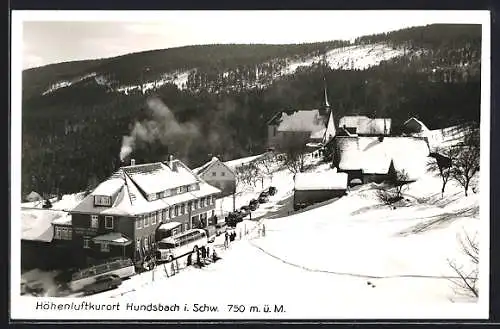 AK Hundsbach / Schwarzwald, Gasthaus Pension schöne Aussicht