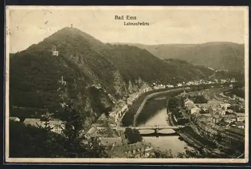 AK Bad Ems, Blick die Lahn aufwärts