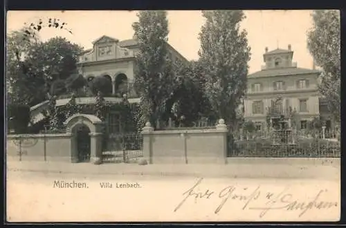 AK München, Villa Lenbach