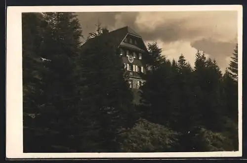 AK Badener Höhe, Blick auf das Naturfreundehaus