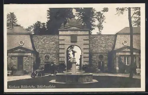 AK Bühl / Baden, Kurhaus Bühlerhöhe, Schlossausfahrt