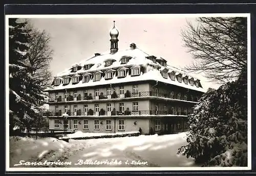 AK Bühlerhöhe i. Schw., Sanatorium im Winter