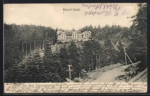 AK Sand /Schwarzwald, Kurhaus mit Umgebung