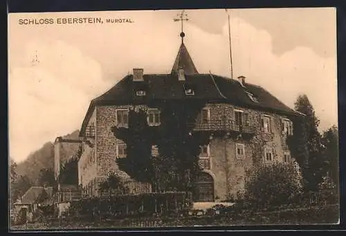 AK Eberstein /Murgtal, Ansicht vom Schloss