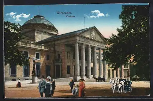 AK Wiesbaden, Ansicht vom Kurhaus