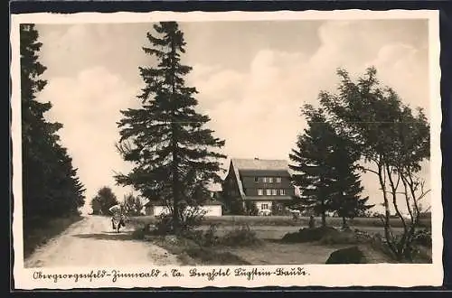 AK Obergeorgenfeld-Zinnwald i. Sa., Berghotel Lugstein-Baude