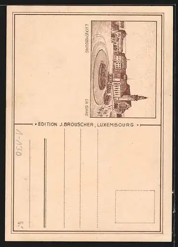 AK Grossherzogin Charlotte von Luxemburg, Landkarte von Luxemburg