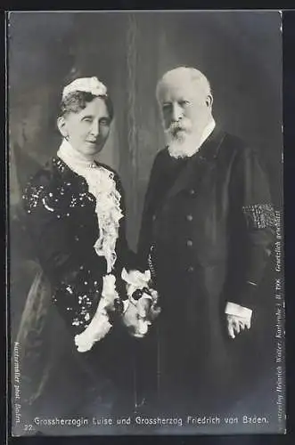 AK Grossherzogin Luise und Grossherzog Friedrich von Baden