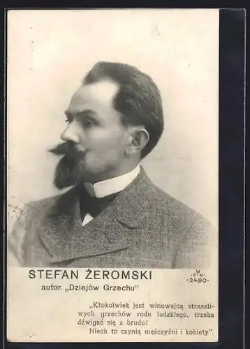 AK Der polnische Schriftsteller Stefan Zéromski