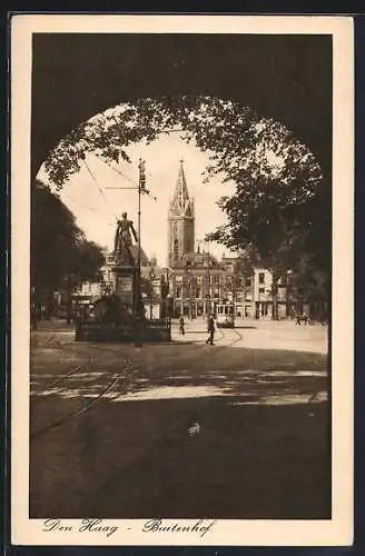 AK Den Haag, Buitenhof, Strassenbahn