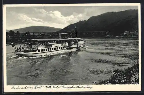 AK Dampfer Marienburg auf der Mosel