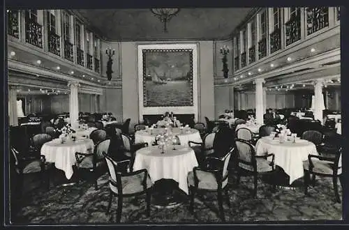 AK Passagierschiff Hamburg, Speisesaal I. Klasse, Hamburg-Amerika Linie
