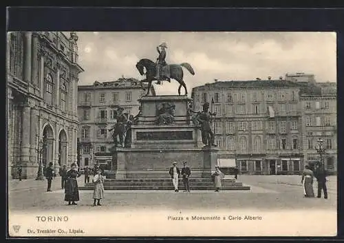 AK Torino, Piazza e Monumento a Carlo Alberto