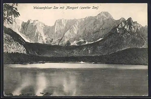 AK Tarvis, Weissenfelser See mit Mangart