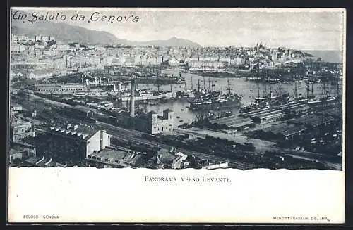 AK Genova, Panorama verso Levante