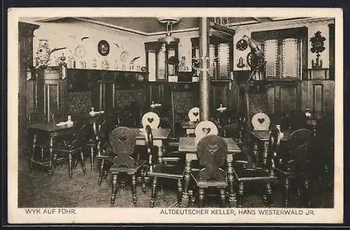 AK Wyk auf Föhr, Restaurant Altdeutscher Keller v. Hans Westerwald Jr.